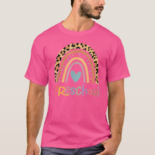 Preschool Leopard Boho Rainbow Back To School T-Shirt