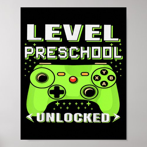 Preschool Level UNLOCKED BACK 2 SCHOOL for Gamer Poster