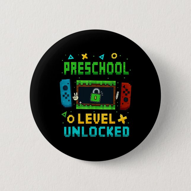 Preschool Level Unlocked Ck To School Pixel Art Ga Button (Front)