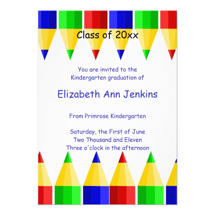 Preschool or Kindergarten Graduation Announcement