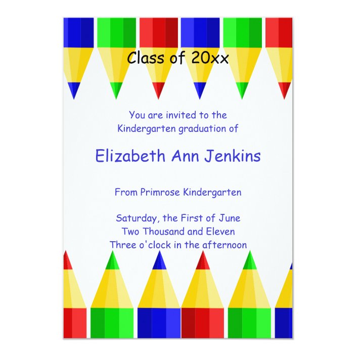 Preschool Or Kindergarten Graduation Announcement Zazzle Com