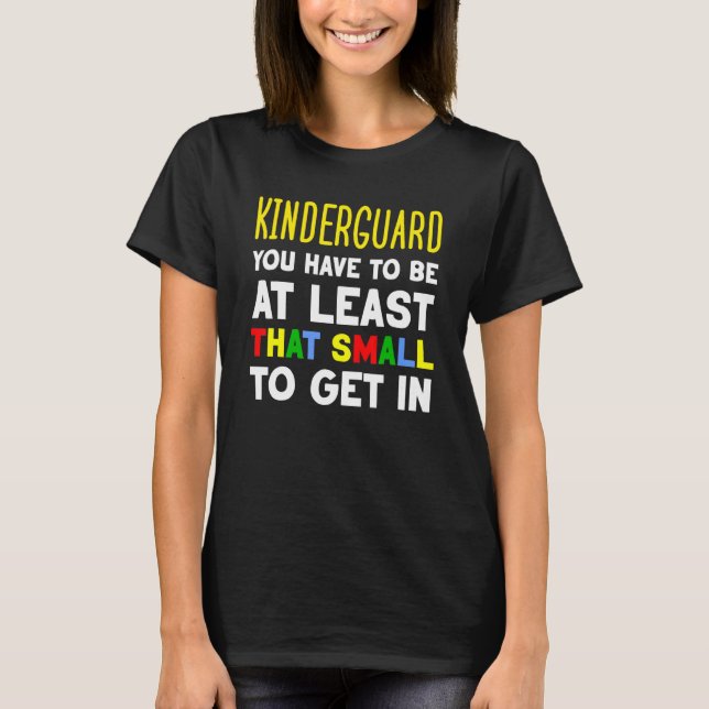 Preschool Outfit Security Bouncer Pun Kindergarten T-Shirt (Front)