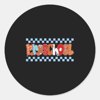 Preschool Pre-k Boy Baseball Basketball Football S Classic Round Sticker