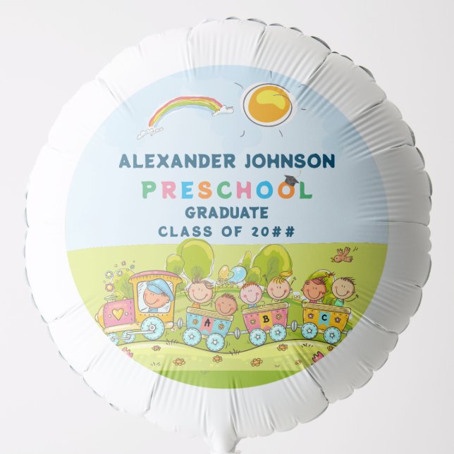 Preschool Pre-K Elementary School Graduation Party Balloon (Front)