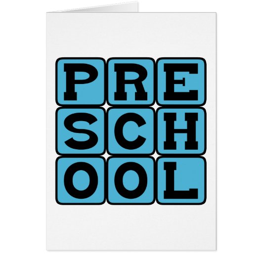 Preschool, Primary Schooling Cards (Front)