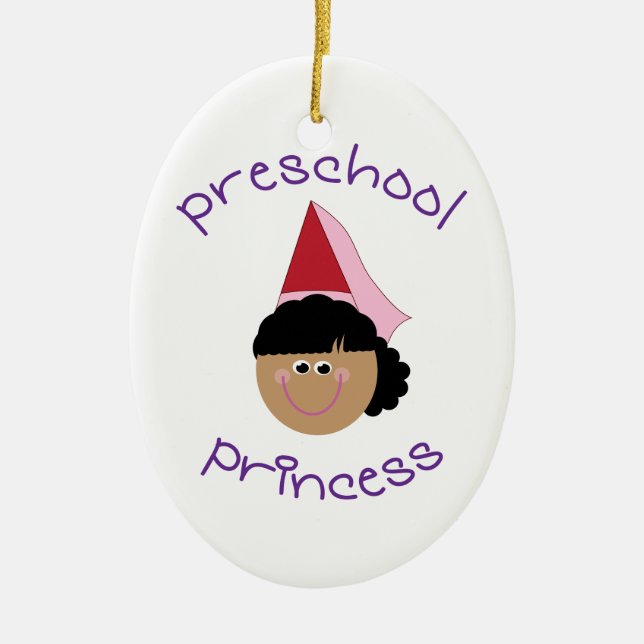 Preschool Princess Ceramic Ornament (Front)