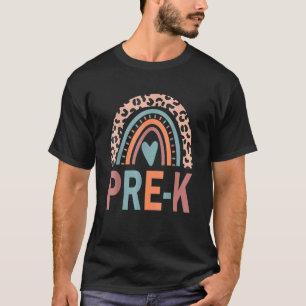 Preschool Rainbow Girls Boys Teacher Team Pre K Sq T-Shirt