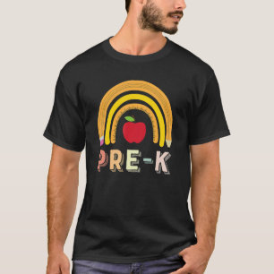 Preschool Rainbow Girls Boys Teacher Team Pre K Sq T-Shirt