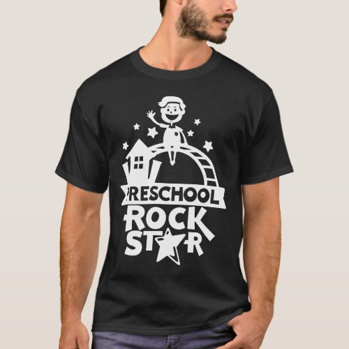Preschool Rock Star Cute Kids Illustration T_Shirt