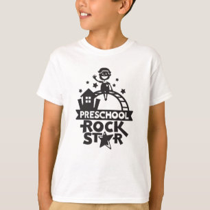 Preschool Rock Star Cute Kids Illustration T-Shirt