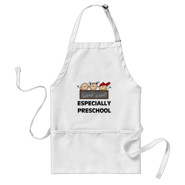 Preschool School is Cool Tshirts and Gifts Adult Apron (Front)