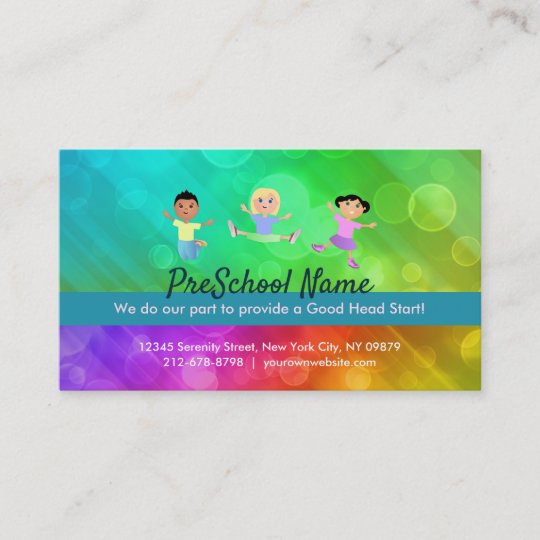 Preschool slogans business card | Zazzle.com