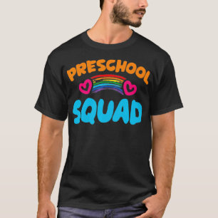 Preschool Squad Goal Crew Team Children Kids Color T-Shirt