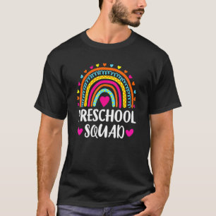 Preschool Squad Teacher Rainbow Back To School T-Shirt
