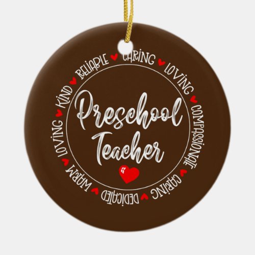 Preschool Teacher Back to School Daycare Ceramic Ornament