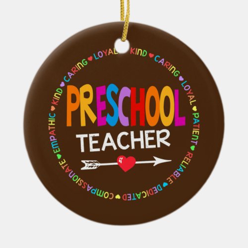 Preschool Teacher Back to School Daycare Ceramic Ornament