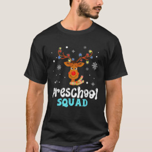 preschool Teacher Christmas preschool Squad Reinde T-Shirt