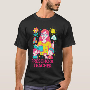Preschool Teacher Cute Womens ABCD School T-Shirt