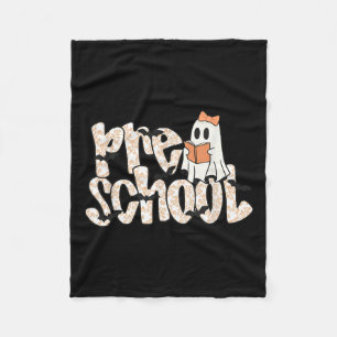 Preschool Teacher Halloween Ghost Teacher Reading Fleece Blanket