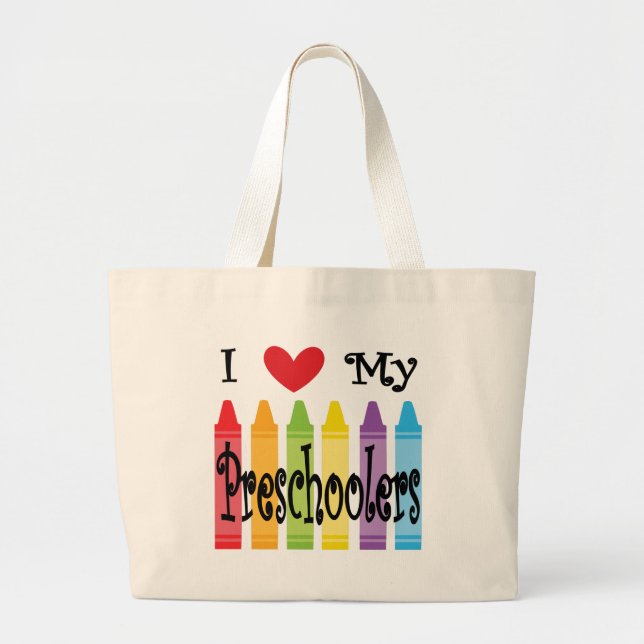 preschool teacher large tote bag (Front)