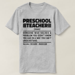 Preschool Teacher Noun Educator Appreciation Cute T-Shirt
