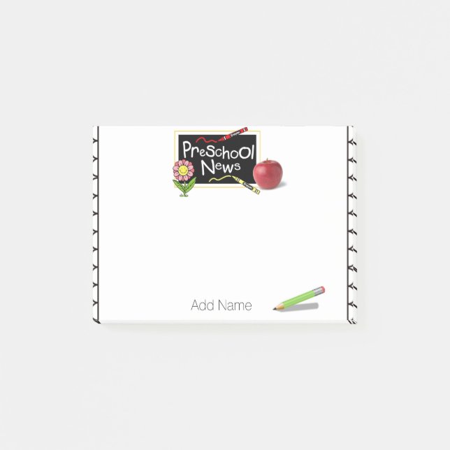 Preschool Teacher Post-it® Notes (Front)