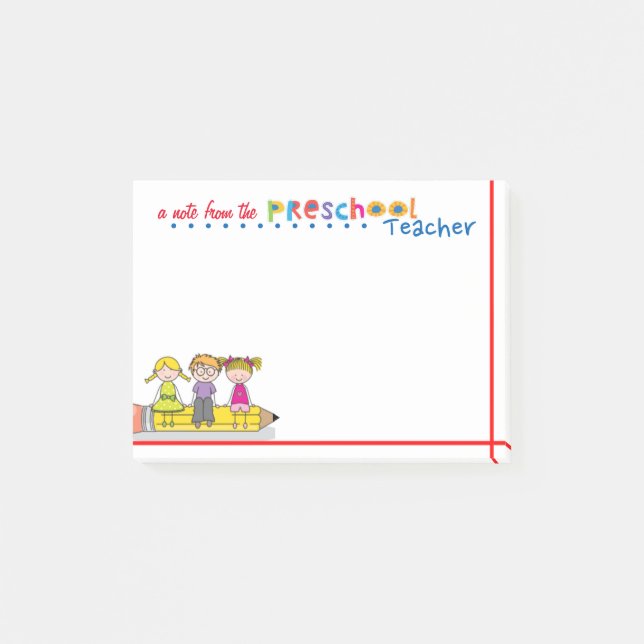 Preschool Teacher Post-it Notes (Front)