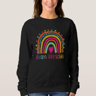 Preschool Teacher  Rainbow  Back To School Sweatshirt