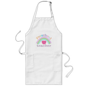 Preschool Teacher Rainbow Long Apron