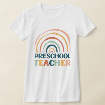 Preschool teacher retro colors boho rainbow