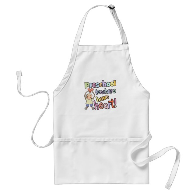 Preschool Teachers Have Heart Adult Apron (Front)