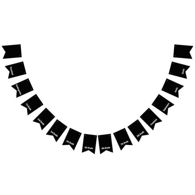 Preschool to Senior Graduation School Years Bunting Flags (All)