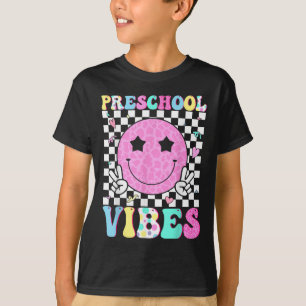 Preschool Vibes Smile Face Back To School Teachers T-Shirt