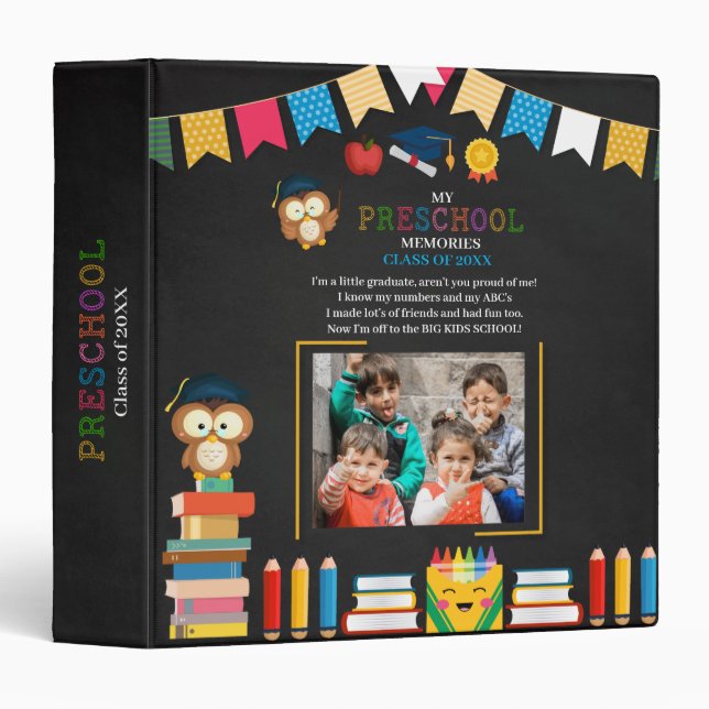 Prescool Graduation Photo Album Binder (Front/Spine)