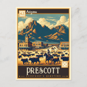 Prescott, Arizona Vintage Postcard