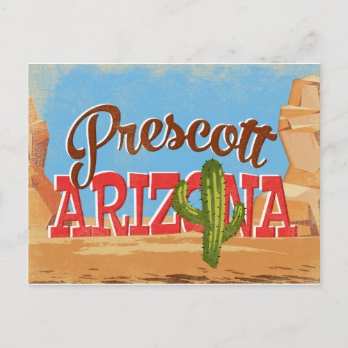 Prescott Arizona Vintage Travel Postcard