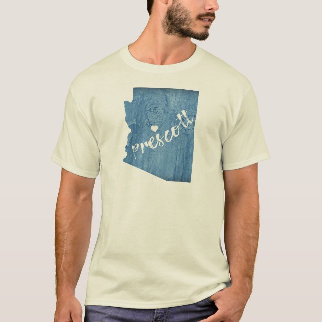 Prescott Arizona Wood Grain T-Shirt (Front)