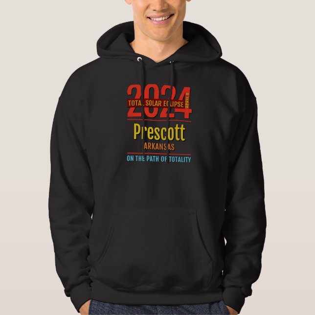 Prescott Arkansas AR Total Solar Eclipse 2024 4 Hoodie (Front)