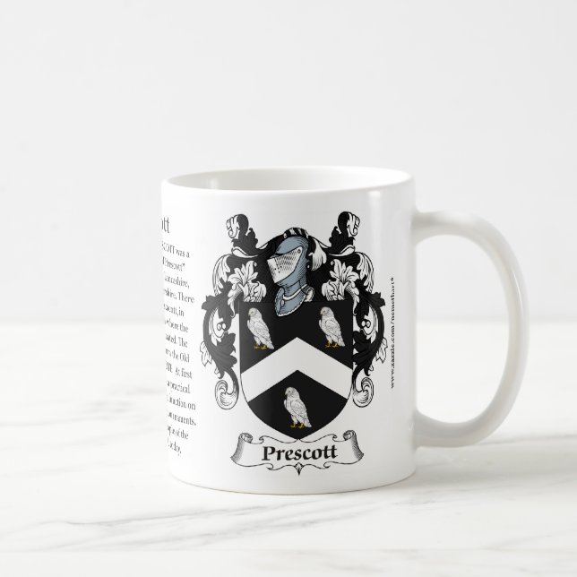 Prescott Family Coat of Arms Coffee Mug (Right)