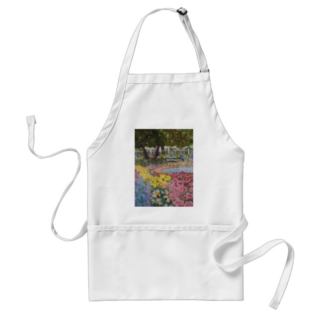 Prescott Park Garden Poppies Portsmouth NH Adult Apron (Front)