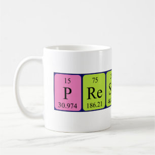 Prescott periodic table name mug