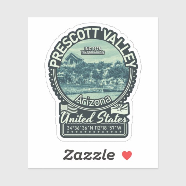 PRESCOTT VALLEY ARIZONA - PRESCOTT NATIONAL FOREST STICKER (Sheet)