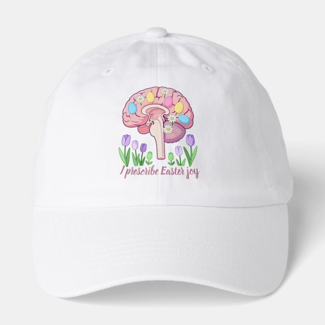 Prescribe Easter Joy – Brain Anatomy Spring Tee Hat (Front)