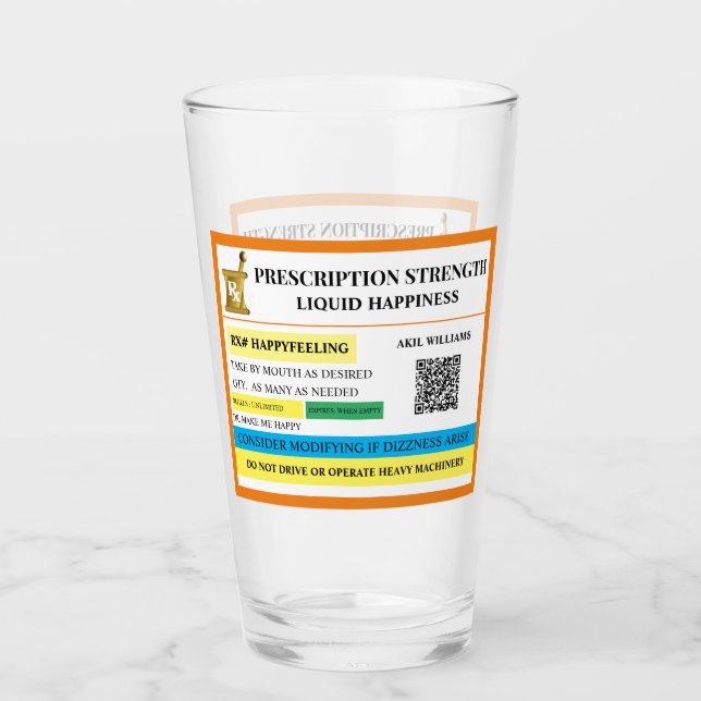 Prescription Beer Glass (Front)