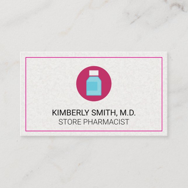 Prescription Bottle | Medicine Services Business Card (Front)