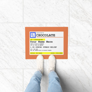 Prescription Chocolate Customized Funny Doormat