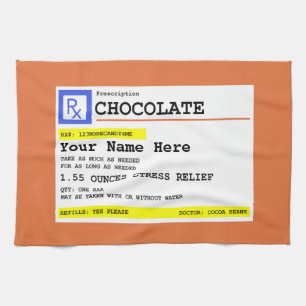 Prescription Chocolate Customized Kitchen Towels