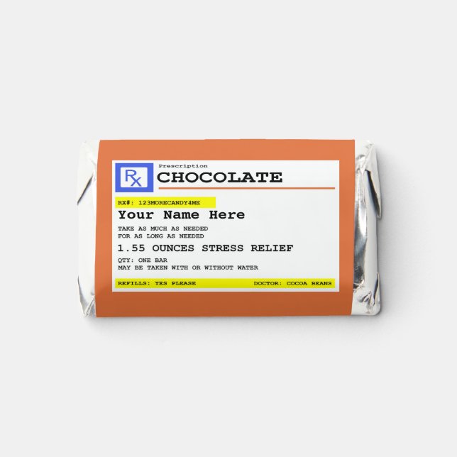 Prescription Chocolate Personalized  Hershey's Min Miniatures (Front)
