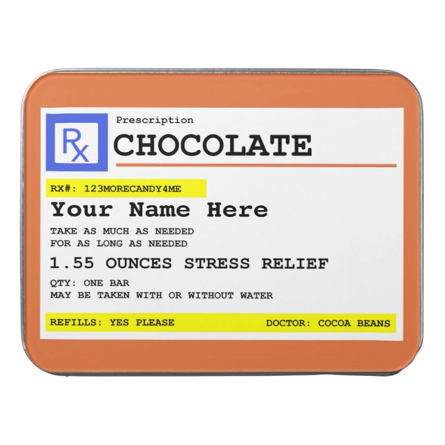 Prescription Chocolate Personalized    Jigsaw Puzzle (Case Horizontal)