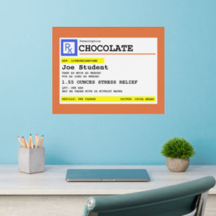 Prescription Chocolate Personalized Patient Name Wall Decal